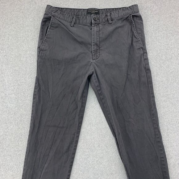 Banana Republic Pants Mens 34x30 (actual) Slim Fit Stretch Gray - Picture 2 of 14